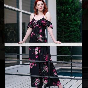 TRASHY DIVA Magenta Floral Hepburn Jumpsuit Sz. 2